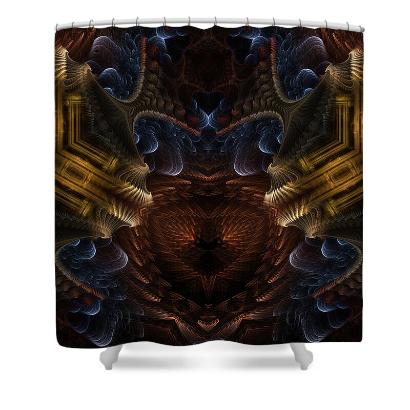 Pattern Shower Curtain featuring the digital art Pvm3prr90 by Rolando Burbon