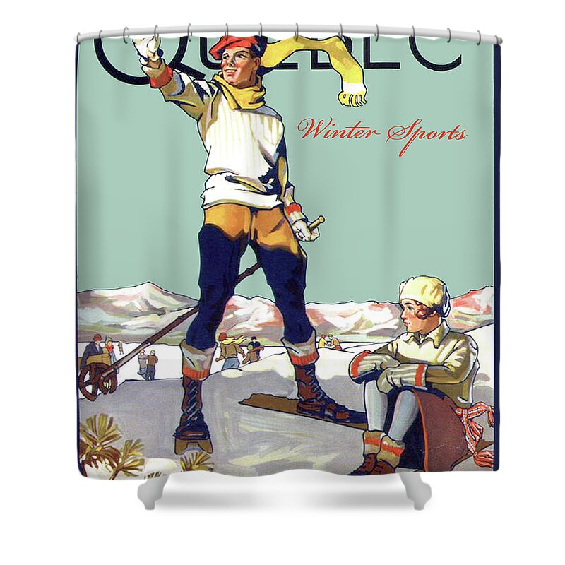 Quebec Shower Curtain featuring the digital art Quebec by Long Shot