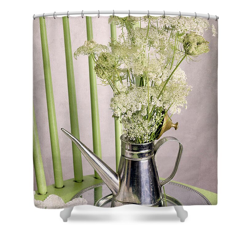 Queen Shower Curtain featuring the photograph Queen Anne's Lace by Betty Denise