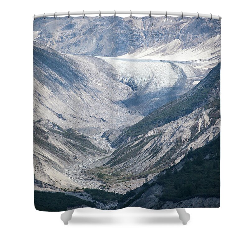 Alaska Shower Curtain featuring the photograph Queen Inlet Glacier by Timothy Johnson