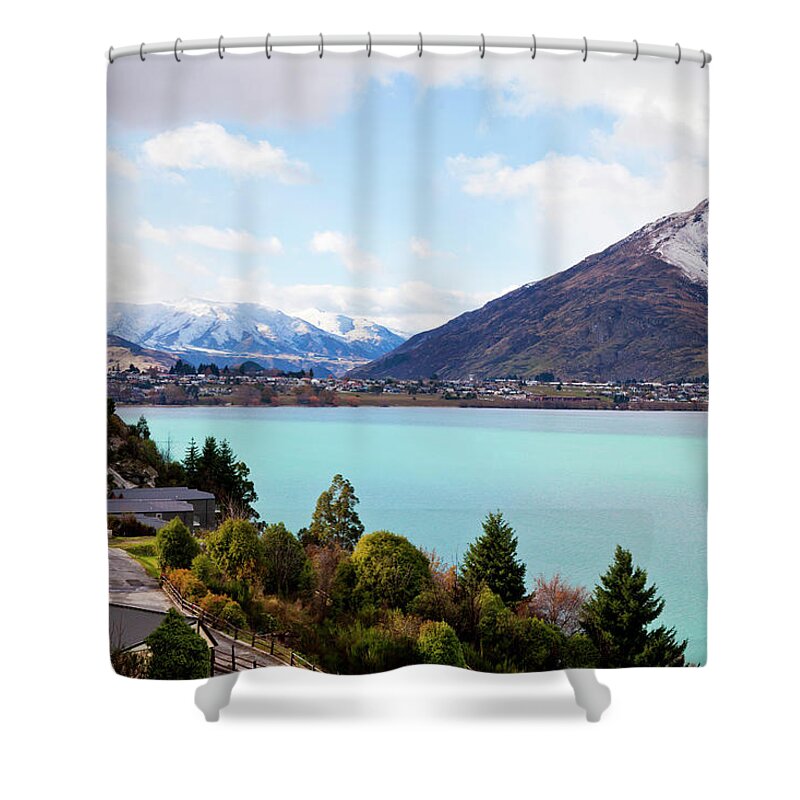 Scenics Shower Curtain featuring the photograph Queenstown, New Zealand by Enjoynz