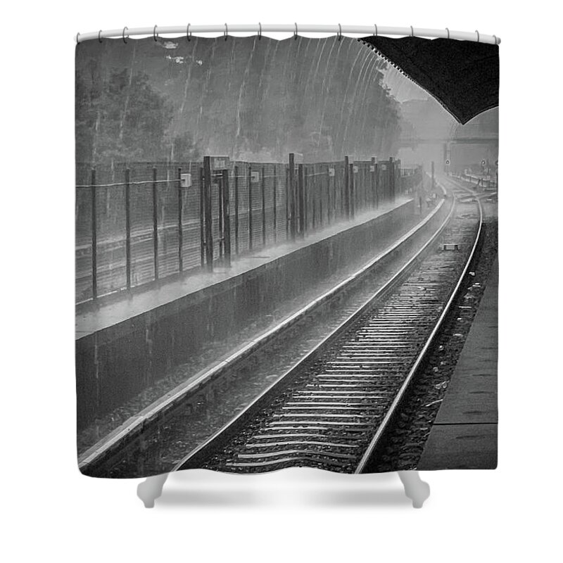 Metro Shower Curtain featuring the photograph Rainy Days and Metro by Lora J Wilson