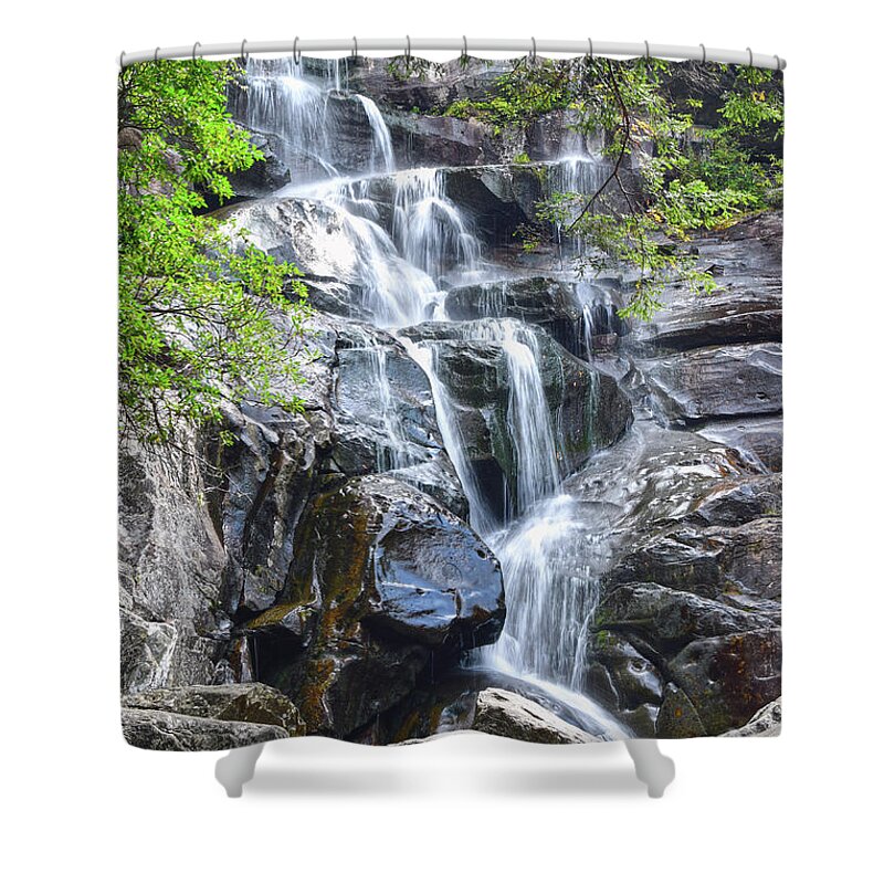 Ramsey Cascades Shower Curtain featuring the photograph Ramsey Cascades 8 by Phil Perkins