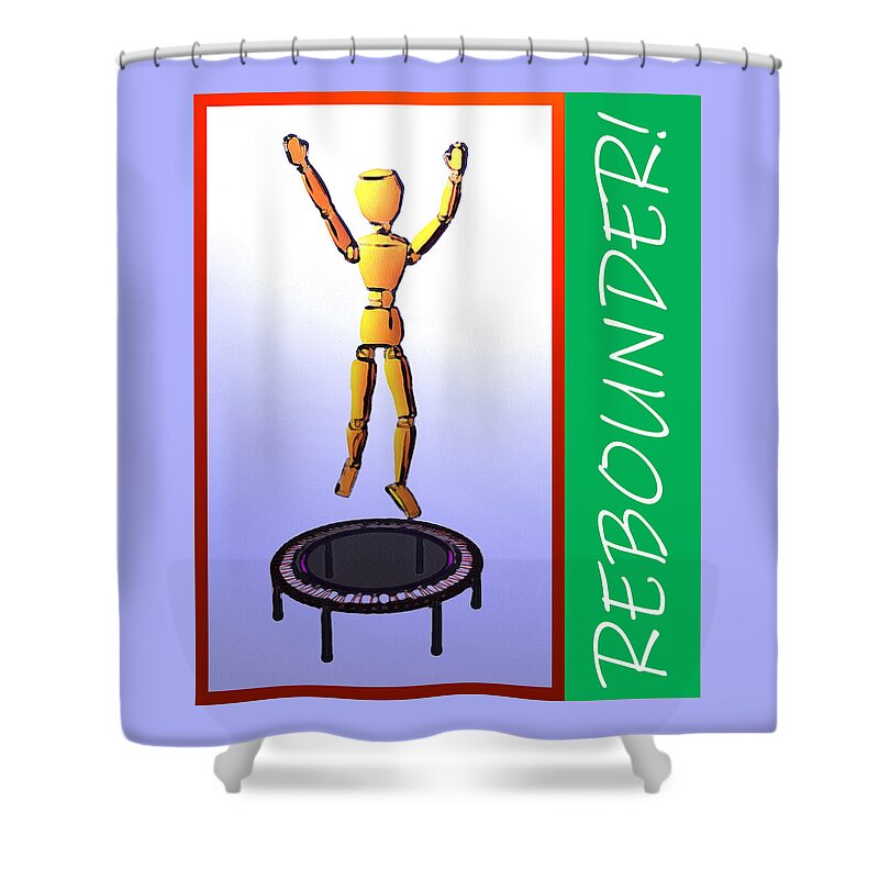 Rebounder Shower Curtain featuring the digital art Rebounder by Robert Bissett