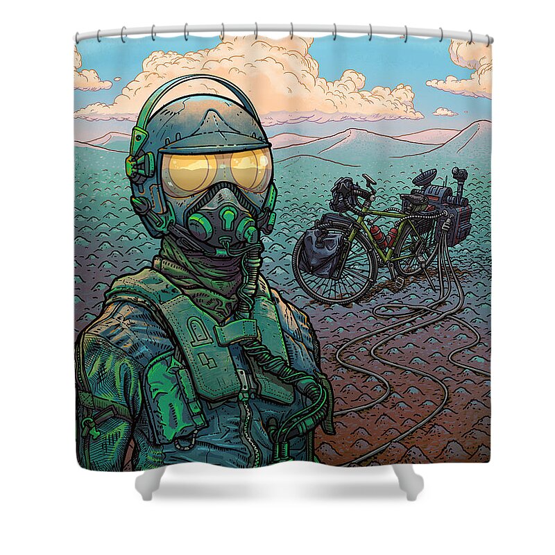 Digitalart Shower Curtain featuring the digital art Re_charge by EvanArt - Evan Miller