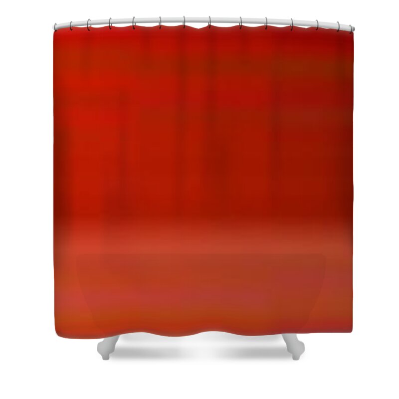 Oil Shower Curtain featuring the painting Red Angular by Archangelus Gallery