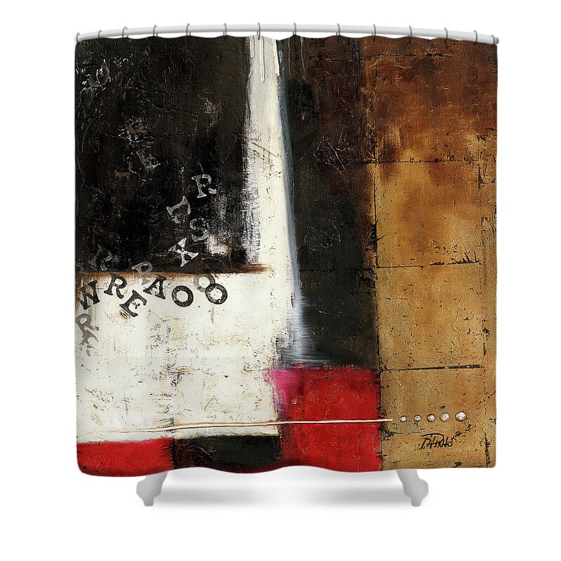 Red Shower Curtain featuring the painting Red Contemporary Iv by Patricia Pinto