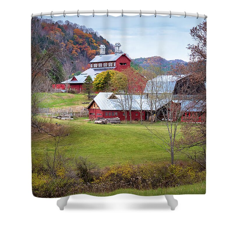 2019 Shower Curtain featuring the photograph Red Farm House by Rob Smith's