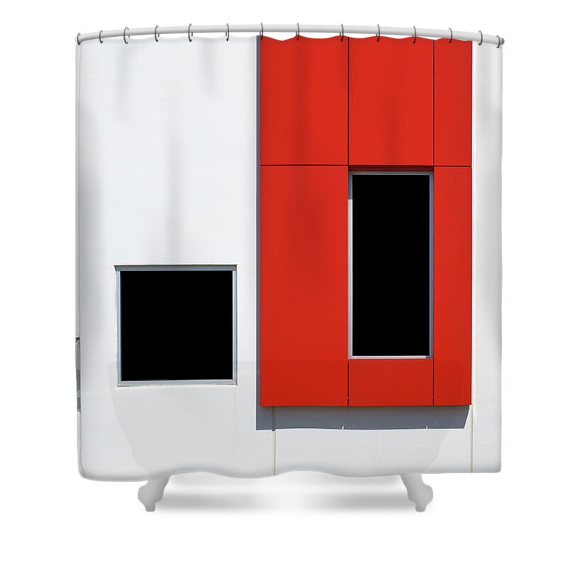 Urban Shower Curtain featuring the photograph Red Frame 2 by Stuart Allen