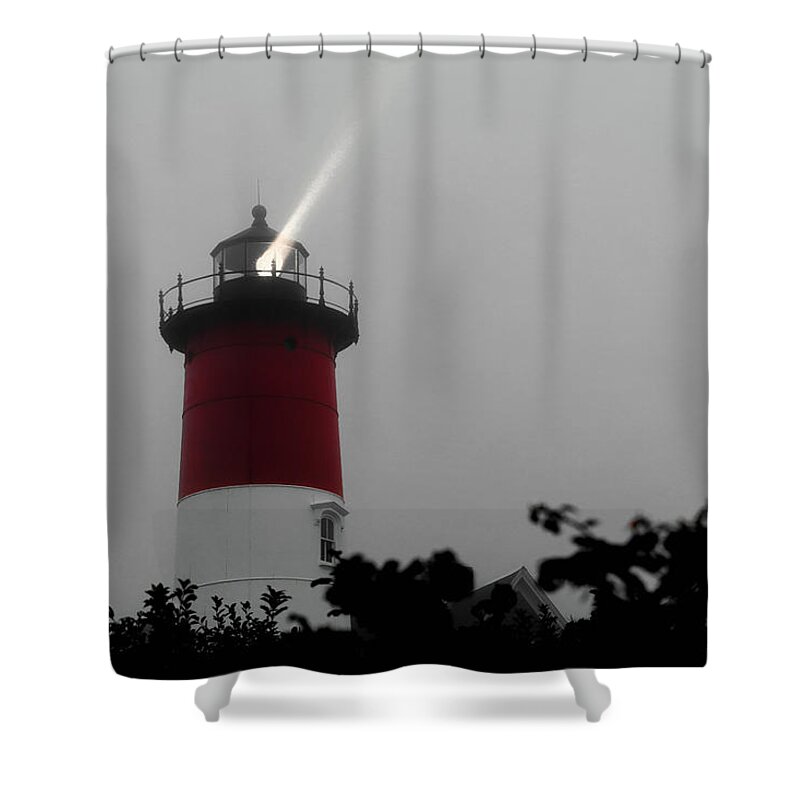 Nauset Shower Curtain featuring the photograph Nauset Lighthouse by Doolittle Photography and Art