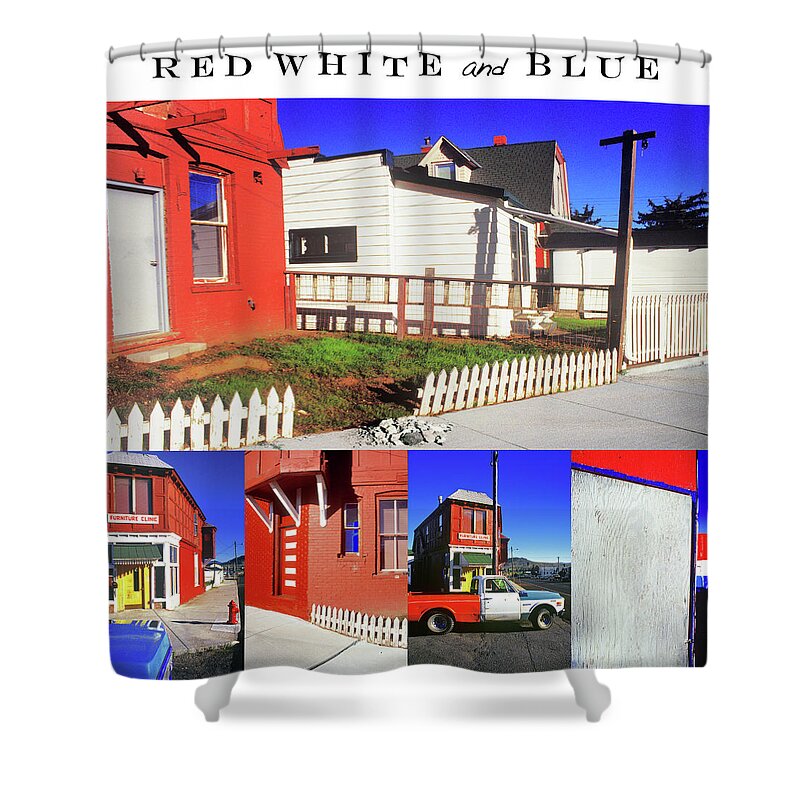 Red Shower Curtain featuring the photograph Red White And Blue by Don Schimmel