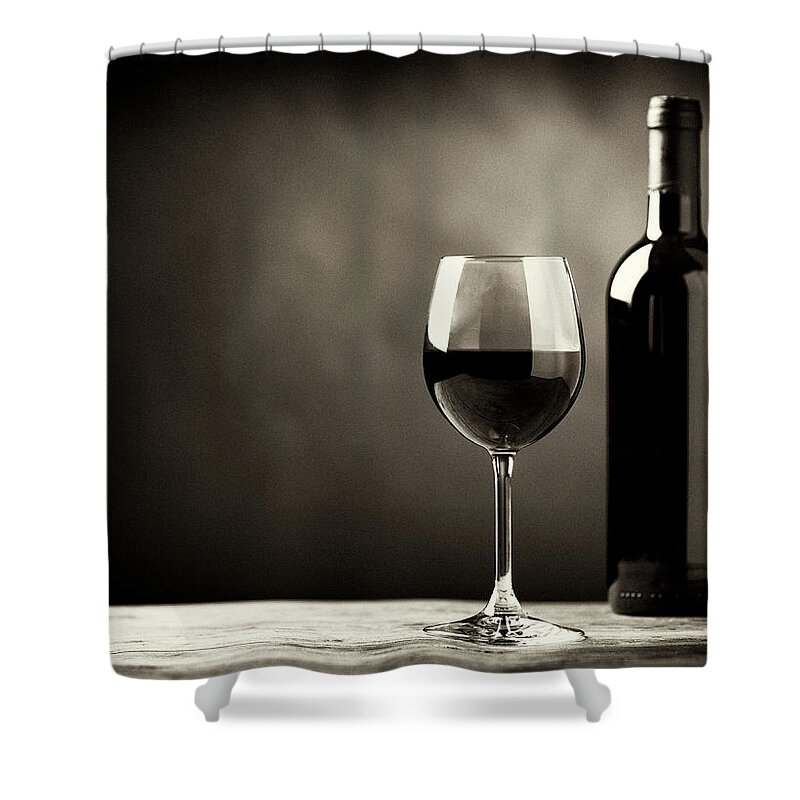 Alcohol Shower Curtain featuring the photograph Red Wine by Kaisersosa67