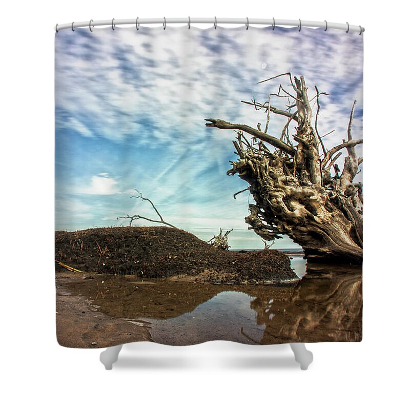 Ocean Shower Curtain featuring the photograph Reflections at Black Rock by Robert Och