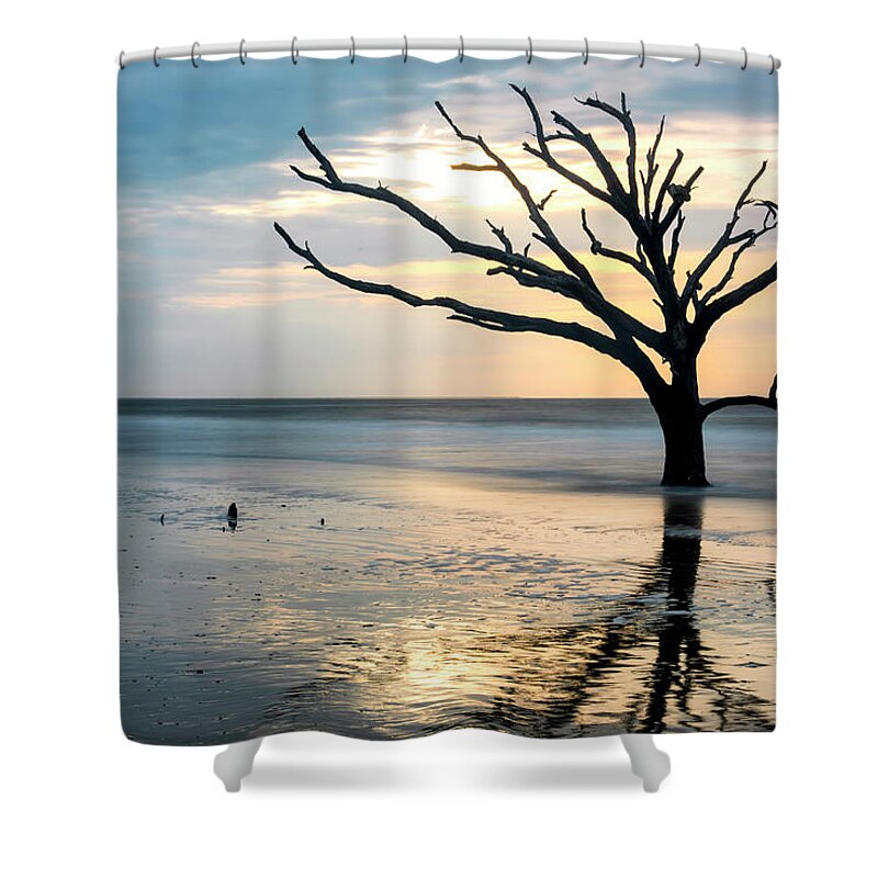 Photography Shower Curtain featuring the photograph Reflections Of Boneyard Beach by Danny Head