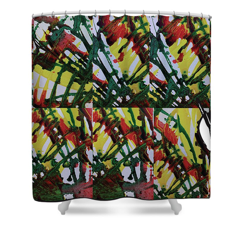  Shower Curtain featuring the digital art Repeat by Jimmy Williams