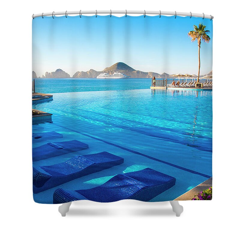 Cabo Shower Curtain featuring the photograph Resort Living by Bill Cubitt