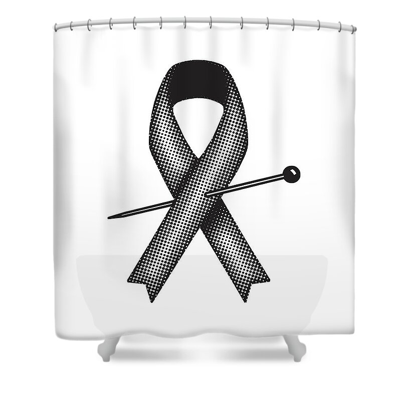 Archive Shower Curtain featuring the drawing Ribbon and Stick Pin by CSA Images