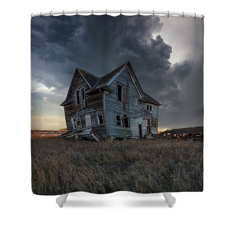 Farmhouse Shower Curtain featuring the photograph Right Where It Belongs by Aaron J Groen