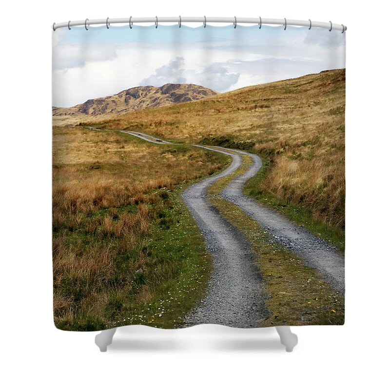 Road Shower Curtain featuring the photograph Road to the Top by Nicholas Blackwell