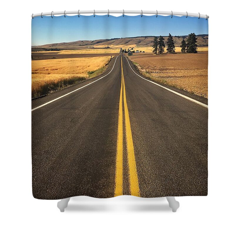 Road Shower Curtain featuring the photograph Road Trip by Jerry Abbott