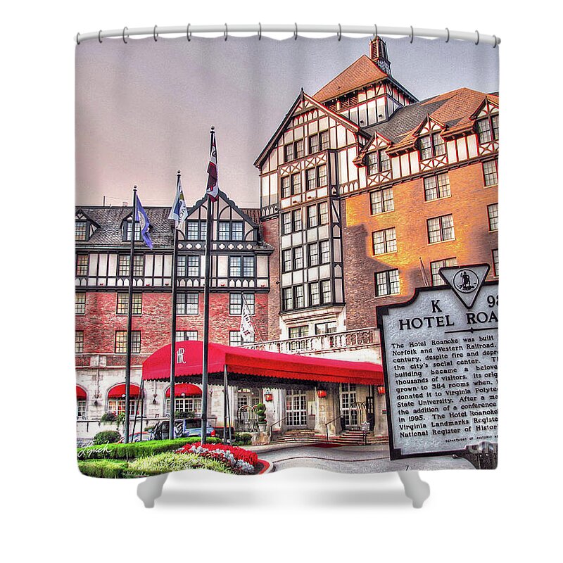 Print Shower Curtain featuring the photograph Roanoke VA Virginia - Hotel Roanoke by Dave Lynch