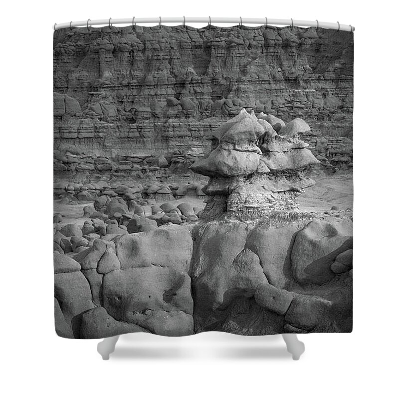 Alien Shower Curtain featuring the photograph Rocky Desert Formation by Kyle Lee