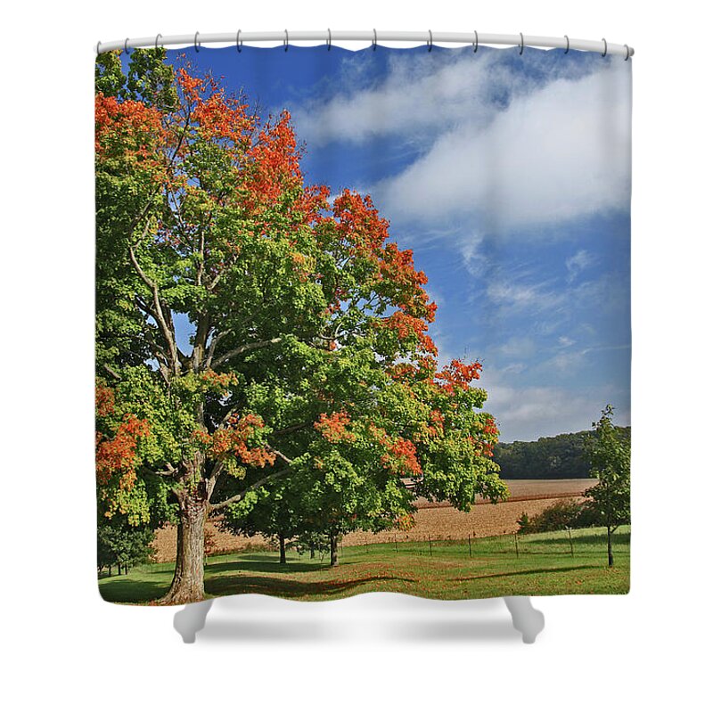 Ohio Shower Curtain featuring the photograph Rolling Farmland by Gary Kaylor