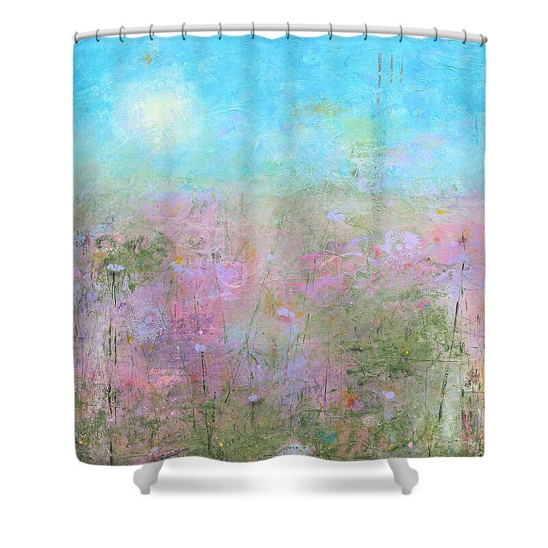 Acrylic Shower Curtain featuring the painting Romantic Hideaway by Brenda O'Quin