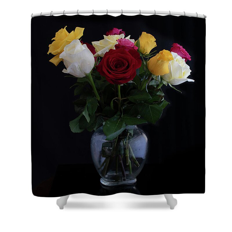 Rose Shower Curtain featuring the photograph Roses by Vicky Edgerly