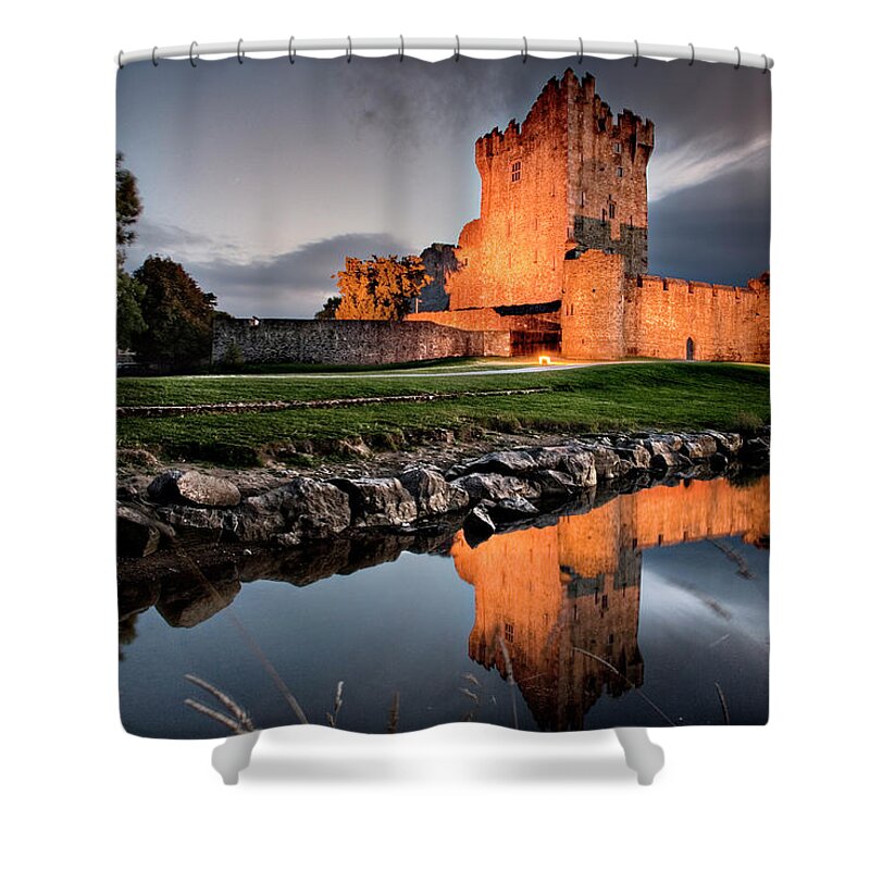 Tranquility Shower Curtain featuring the photograph Ross Castle by Domingo Leiva