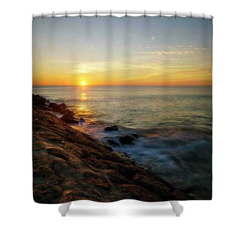 Rotas Shower Curtain featuring the photograph Rota Spain Sunset by Pablo Avanzini
