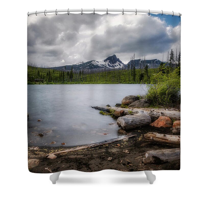 Lake Shower Curtain featuring the photograph Round Lake by Cat Connor