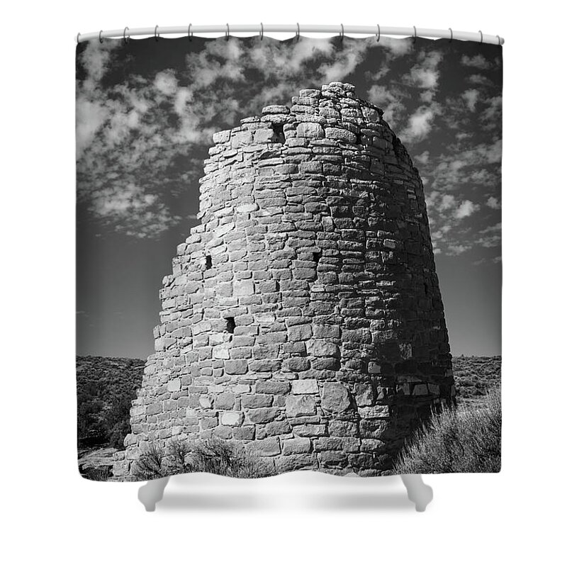 Four Corners 2018 Shower Curtain featuring the photograph Round Tower by Jeff Hubbard