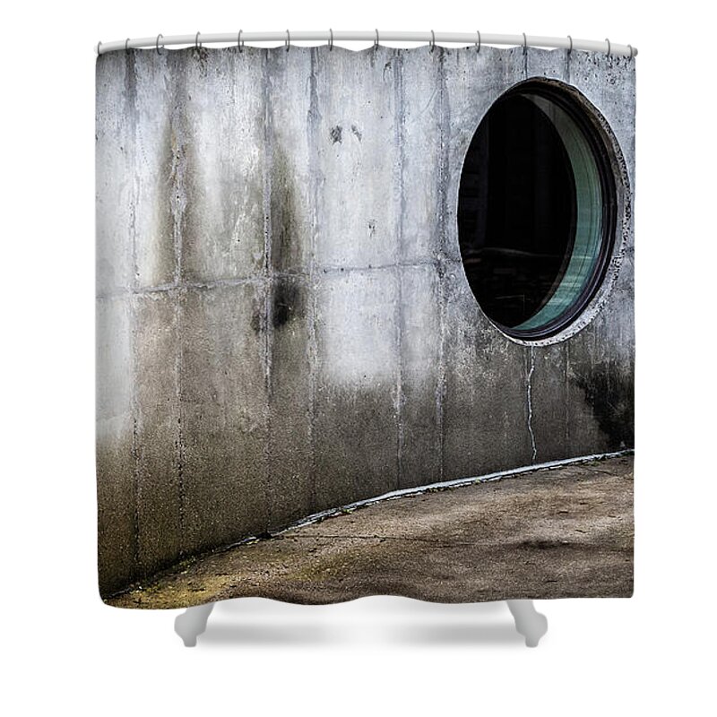 Abstract Shower Curtain featuring the photograph Round Window by Steve Stanger