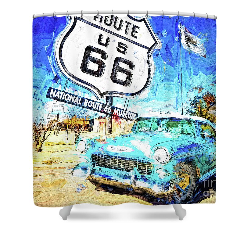 Carol M Highsmith Shower Curtain featuring the photograph Route 66 Roadtrip by Jack Torcello