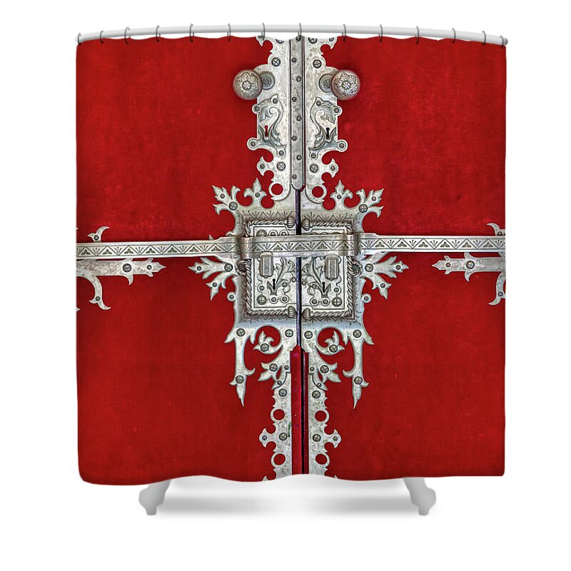 Door Shower Curtain featuring the photograph Royal Door of Sintra by David Letts