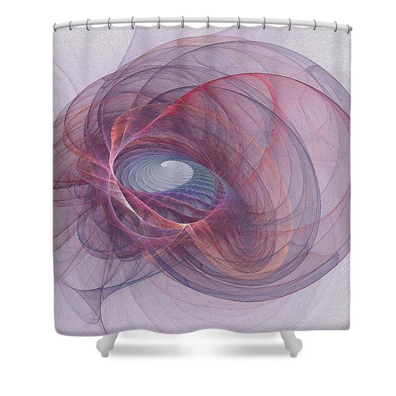 Fractal Abstract Shower Curtain featuring the digital art Rumba Dance by Doug Morgan