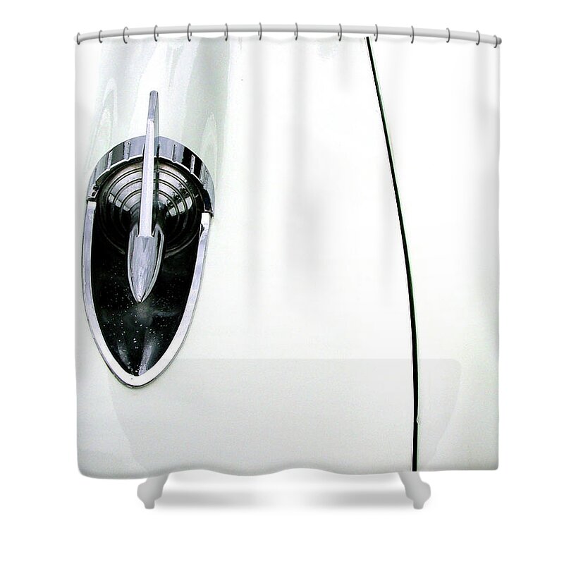 Hot Rod Shower Curtain featuring the photograph Running White Hot by Katherine N Crowley
