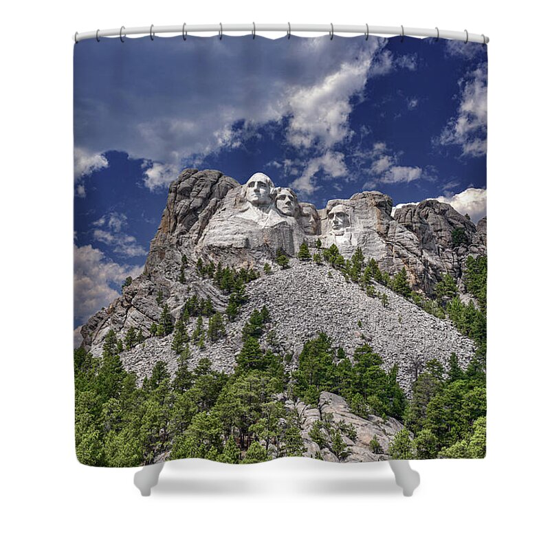 Mount Rushmore Shower Curtain featuring the photograph Mount Rushmore South Dakota by Don Spenner