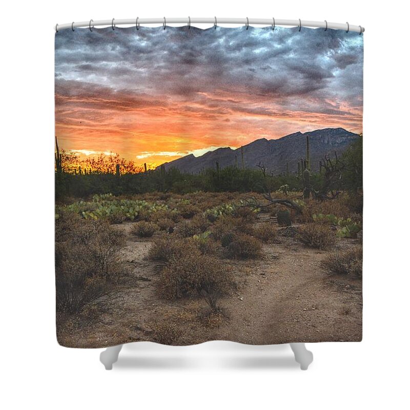 Sabino Canyon Shower Curtain featuring the photograph Sabino Canyon Sunset, Tucson, AZ by Chance Kafka