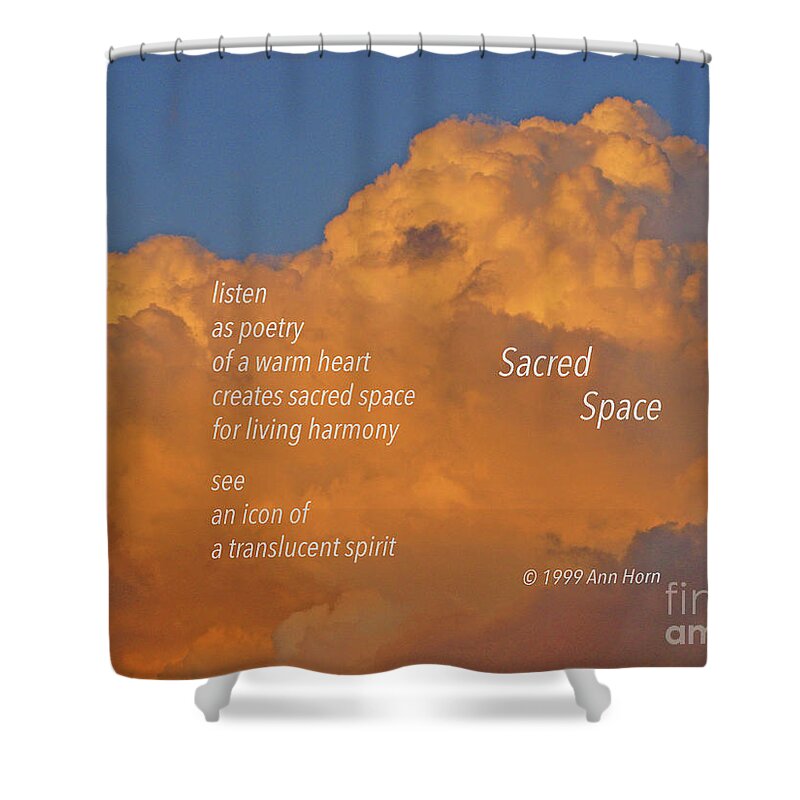 Cloud Shower Curtain featuring the photograph Sacred Space by Ann Horn