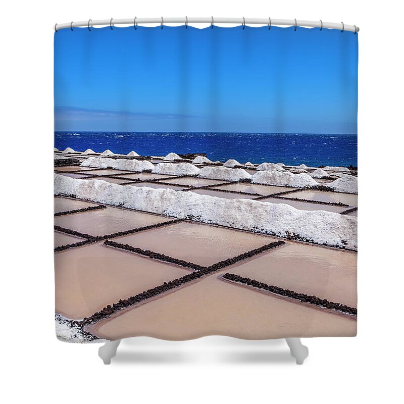 Scenics Shower Curtain featuring the photograph Salinas De Fuencaliente, La Palma by Flavio Vallenari