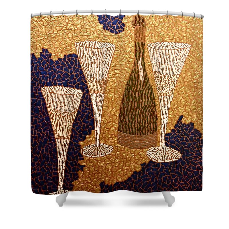 Salut Shower Curtain featuring the painting Salut by DLWhitson