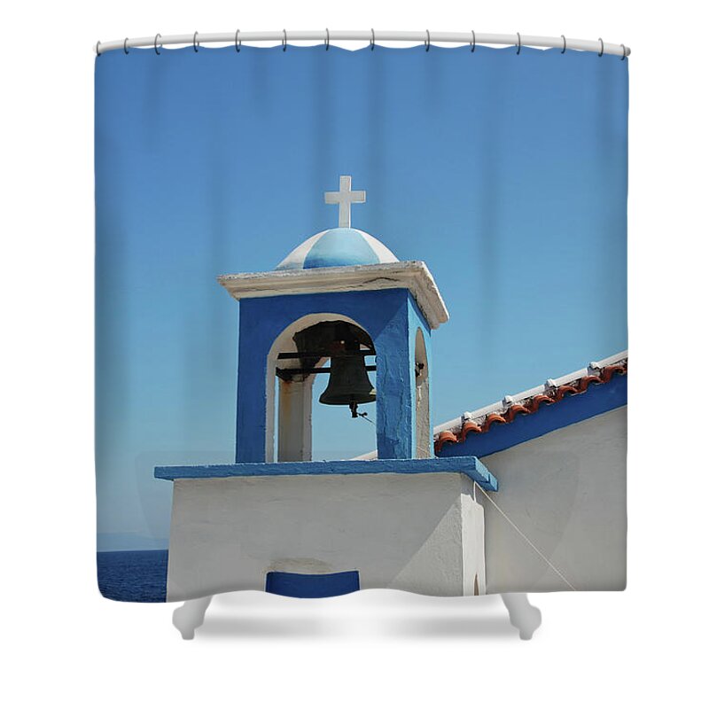Samos Shower Curtain featuring the photograph Samos View by 49pauly