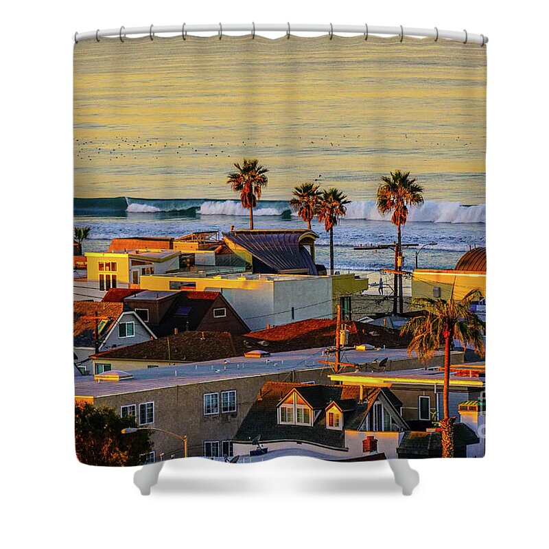 San Diego Shower Curtain featuring the photograph San Diego Beach by Darcy Dietrich