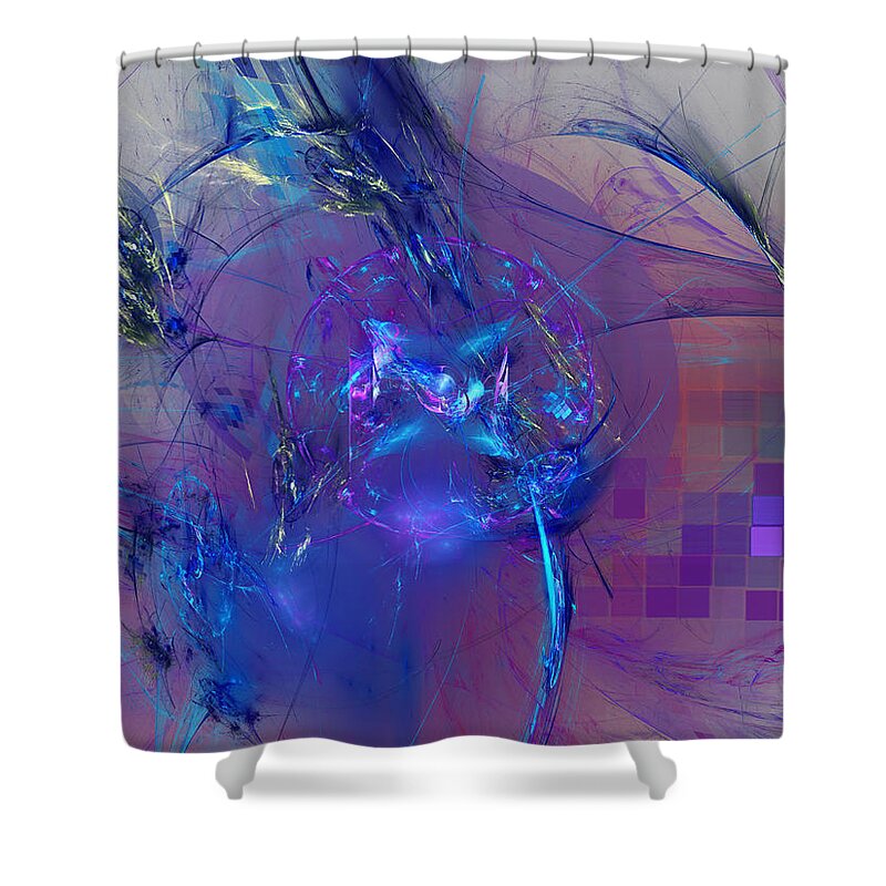 Art Shower Curtain featuring the digital art Sanapia by Jeff Iverson