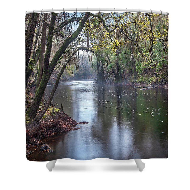 00544896 Shower Curtain featuring the photograph Santa Fe River, O'leno State Park, Florida by Tim Fitzharris