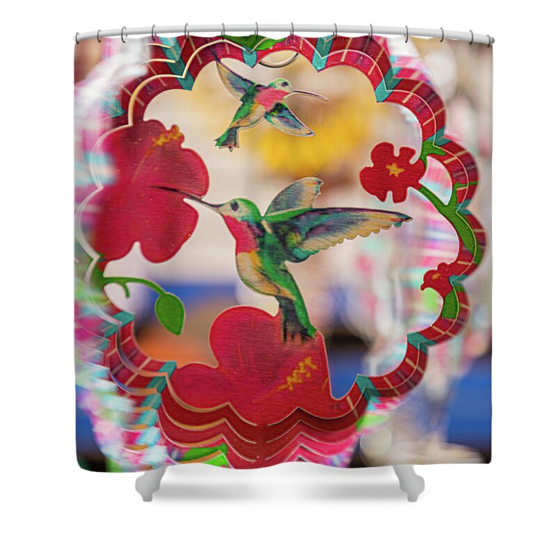 2019 Shower Curtain featuring the photograph Sante Fe color wheels yard art by Tim Stanley