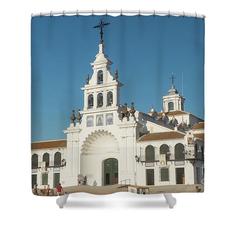 Andalucia Shower Curtain featuring the photograph Santuario de Nuestra Senora del Rocio by Rod Jones