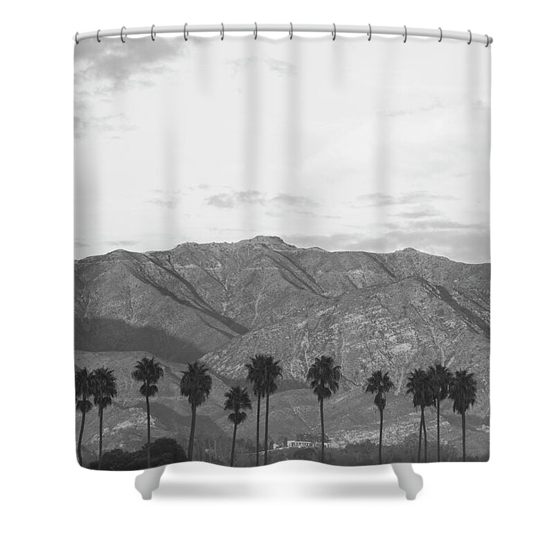 Photography Shower Curtain featuring the photograph Scenic Mountainous Landscape With Palm by Panoramic Images